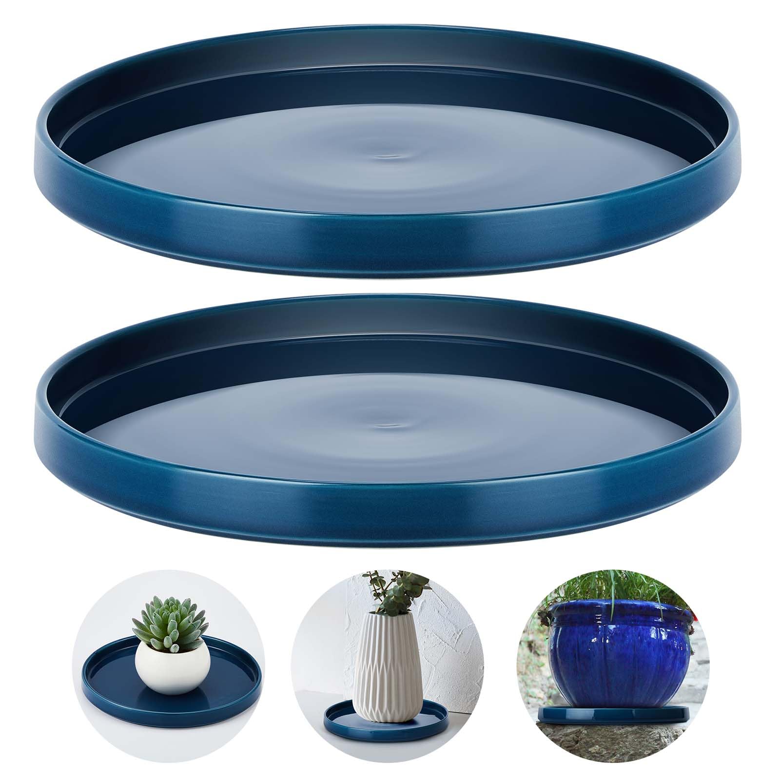 Sunnychicc front view of blue saucers protecting surfaces