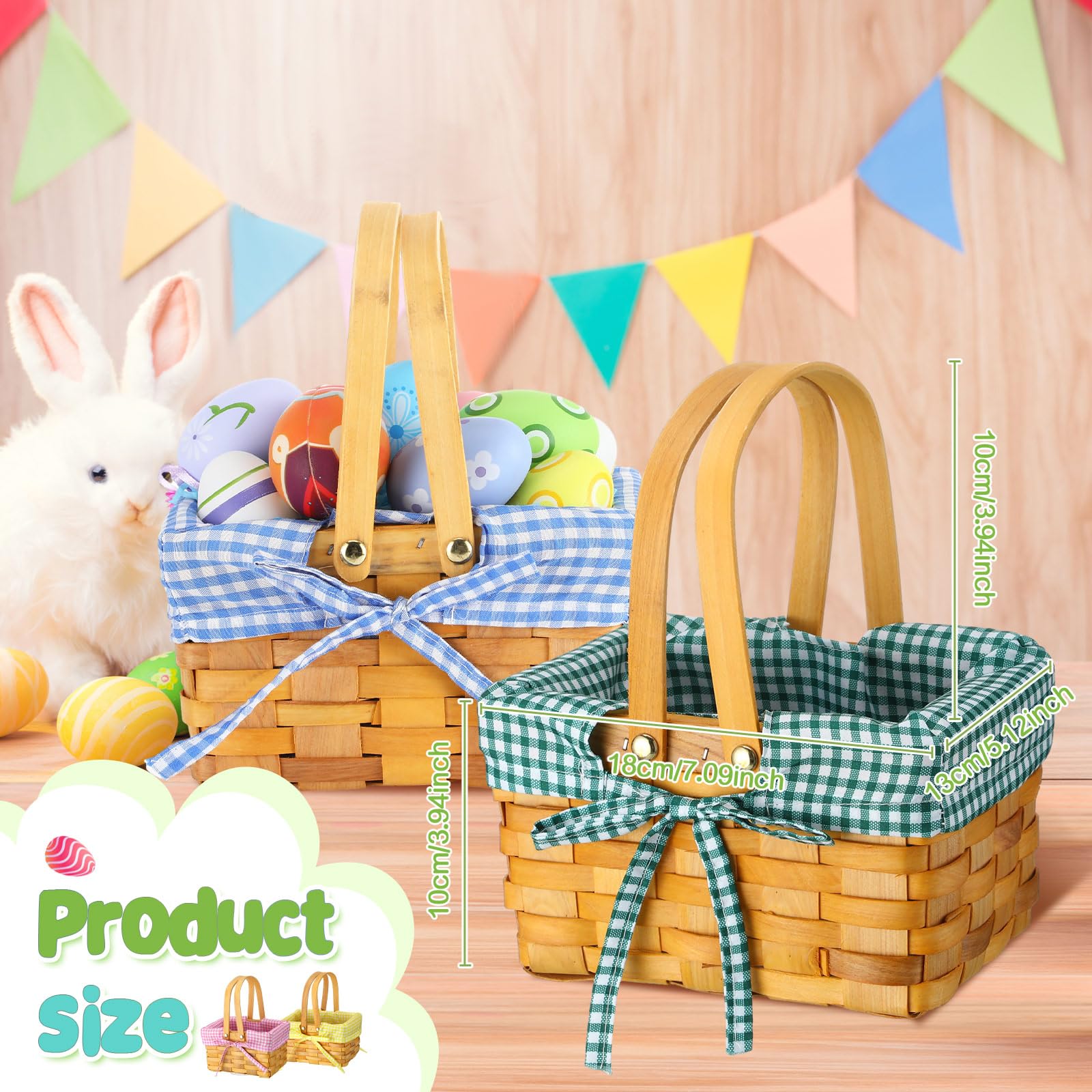 Sunnychicc gingham liners in pink blue yellow green showing color options