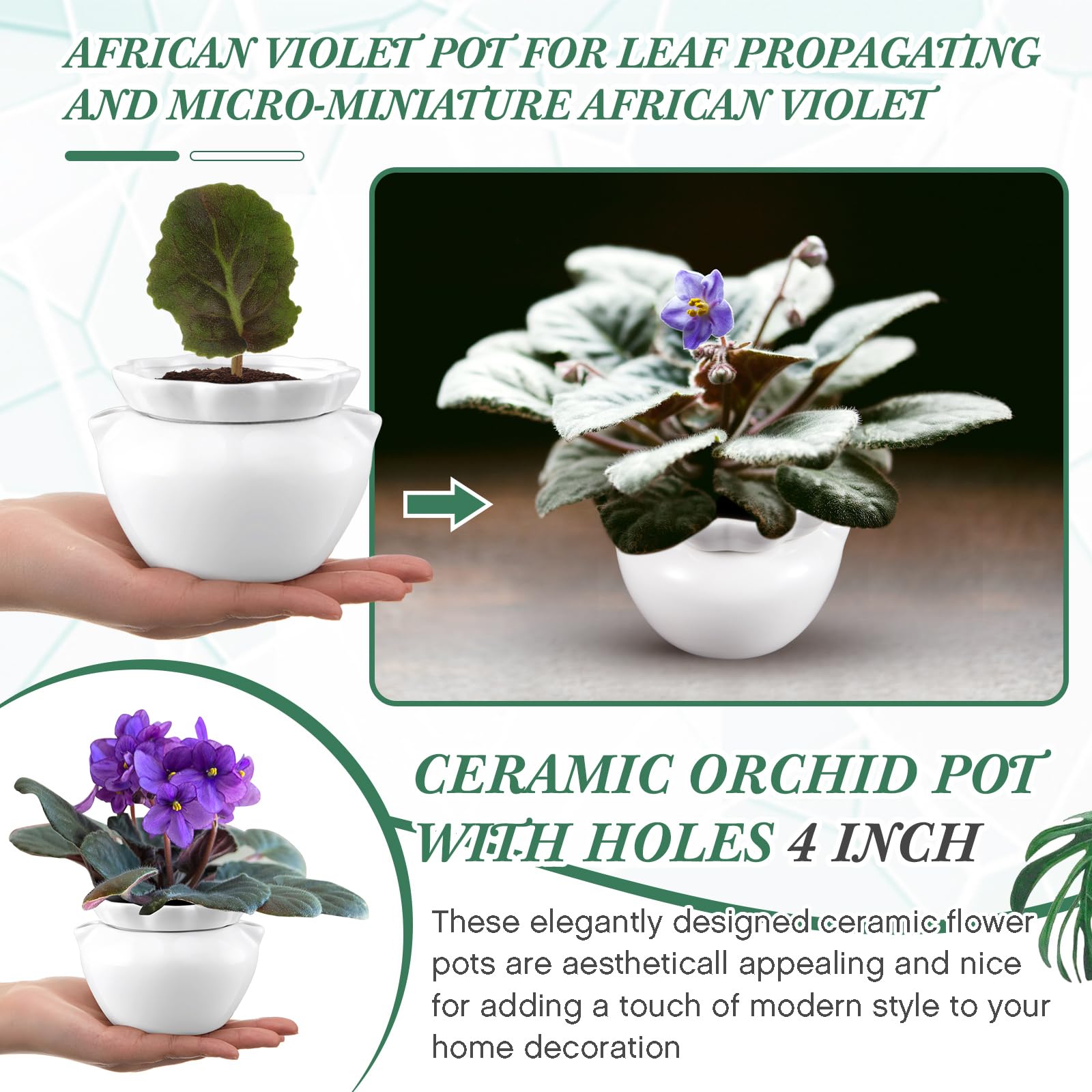 Sunnychicc close-up of removable inner pot demonstrating easy planting and access