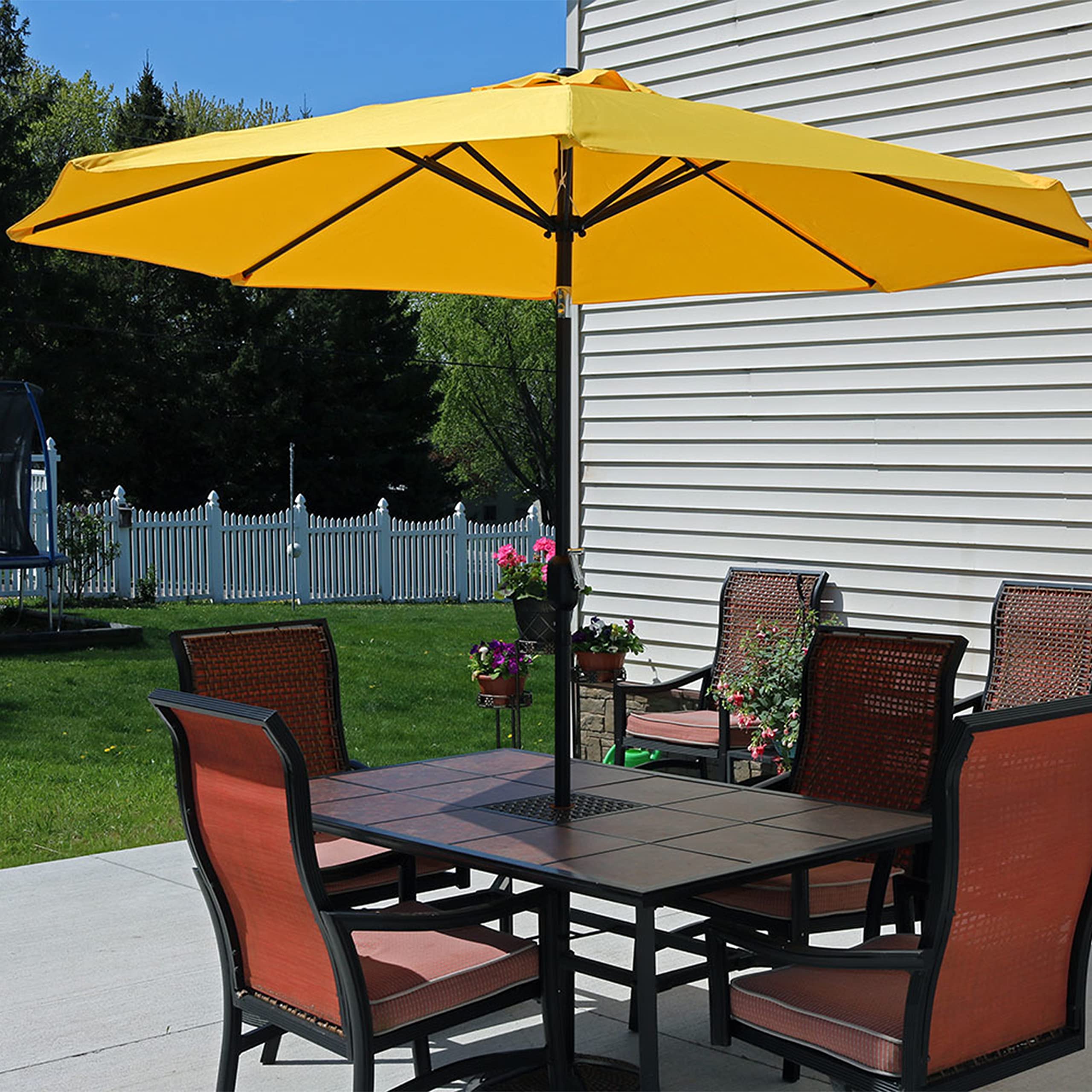 Sunnydaze backside fabric texture highlighting durable polyester material