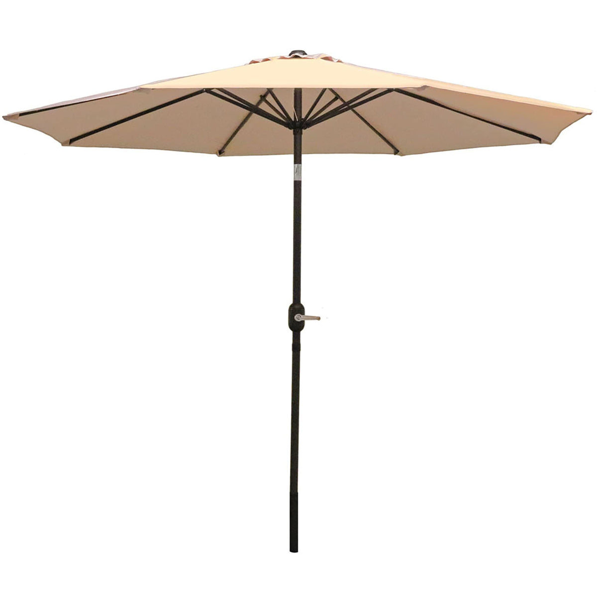 Sunnydaze beige canopy front view showing broad shade and clean look