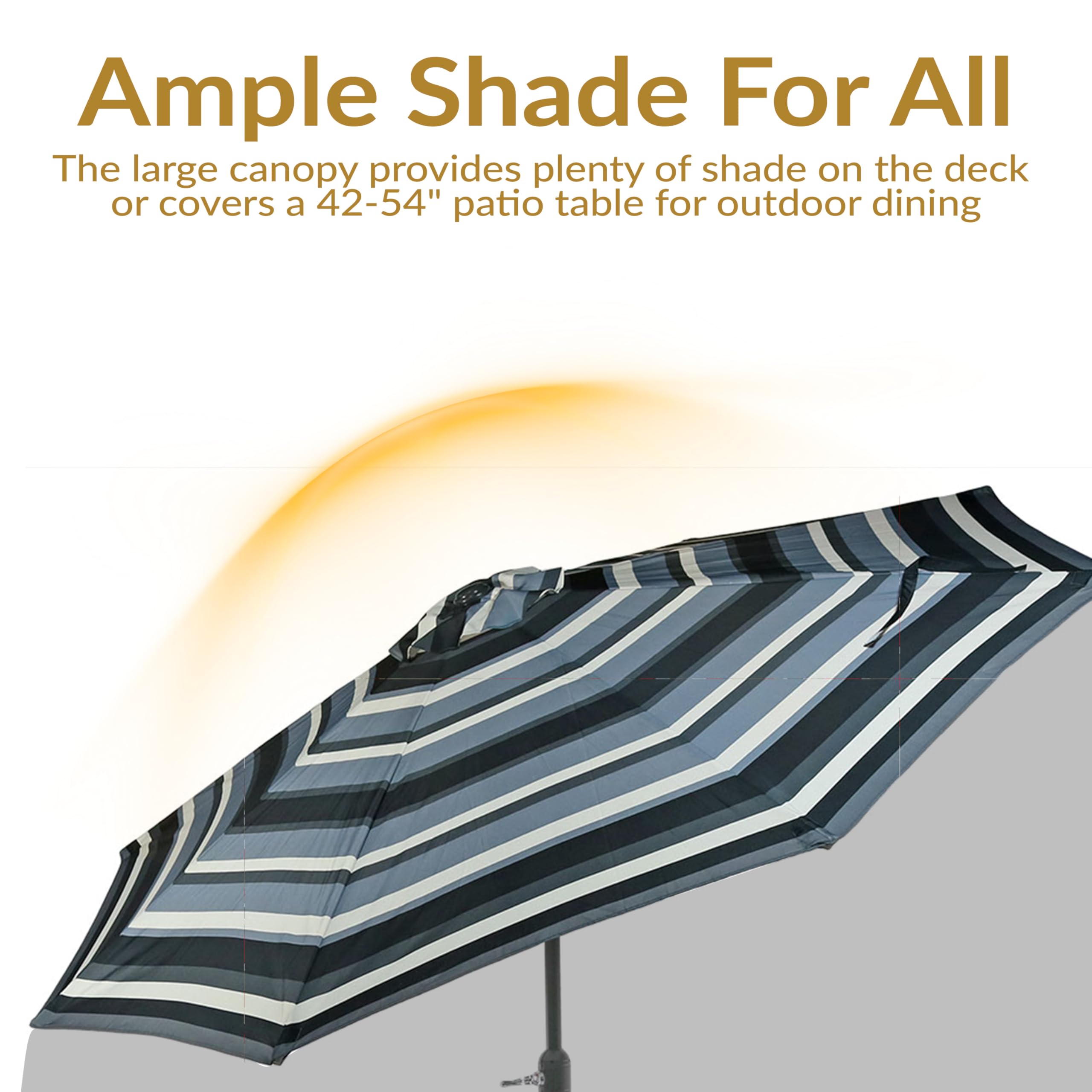 Sunnydaze crank handle image showing smooth opening and closing benefit