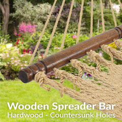 Sunnydaze close-up polyester rope weave showing durable comfort
