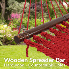Sunnydaze close-up of tightly woven polyester rope offering breathable comfort