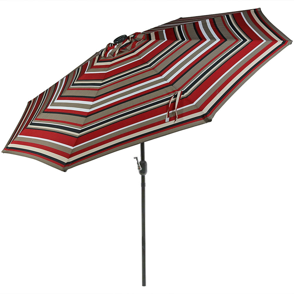 Sunnydaze Decor front view of striped canopy showing ample shade