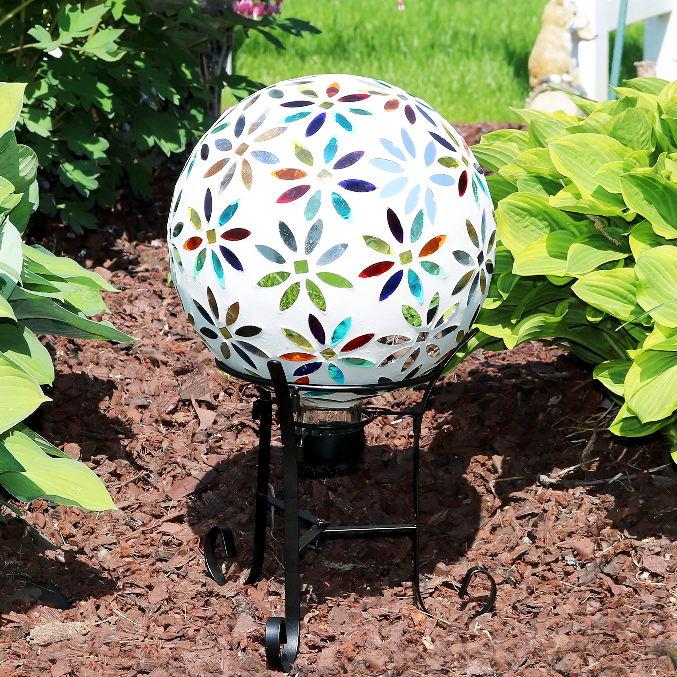 Sunnydaze Decor in garden placement creating a focal point among flowers