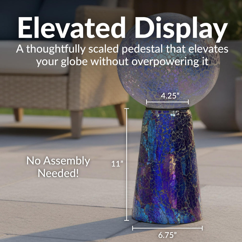 Sunnydaze Decor close detail of crackled glass mosaic highlighting sparkle