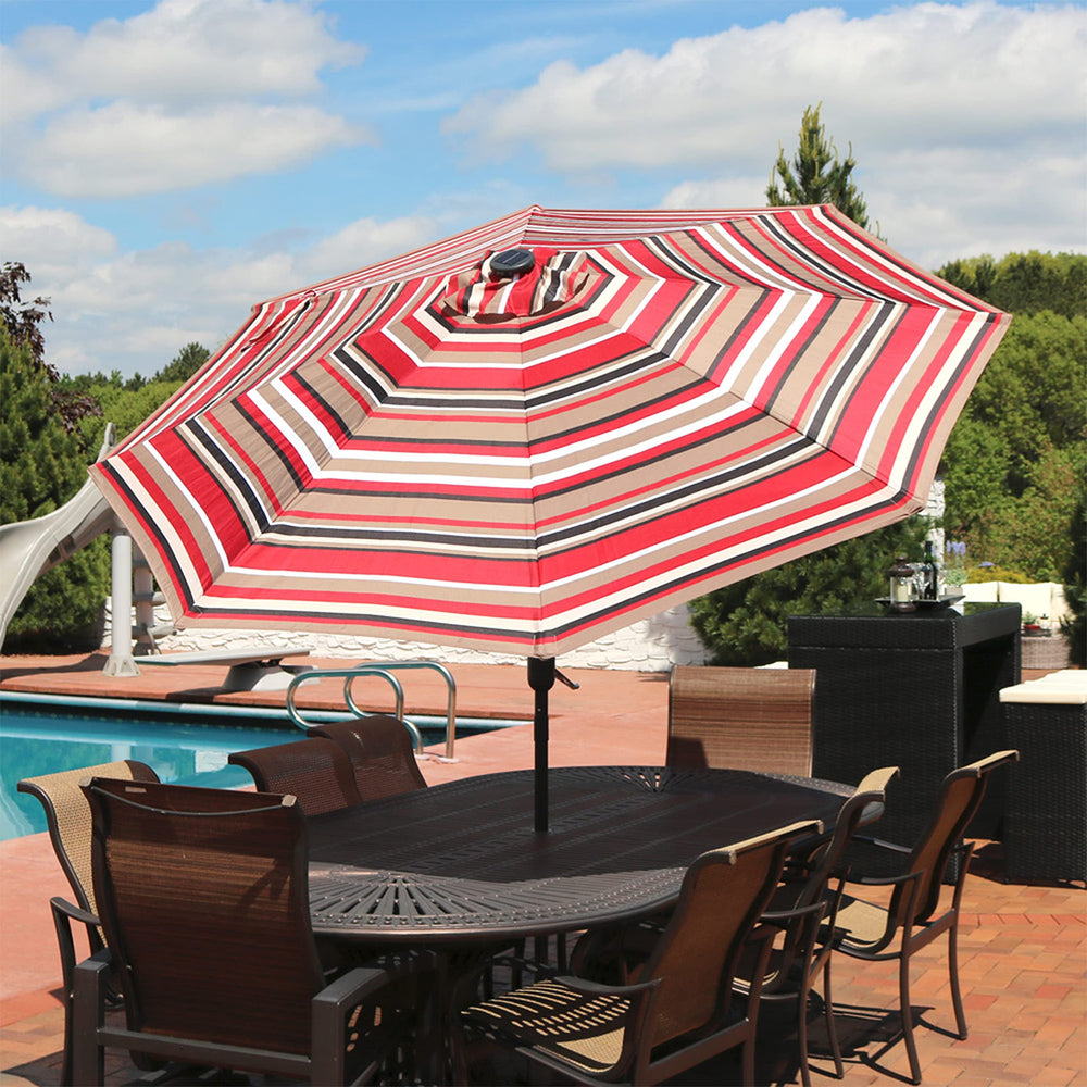 Sunnydaze Decor powder-coated ribs showing durable weather resistance