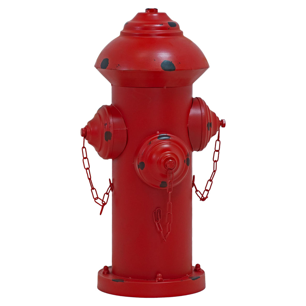 Sunnydaze front view of red hydrant showing clear training target