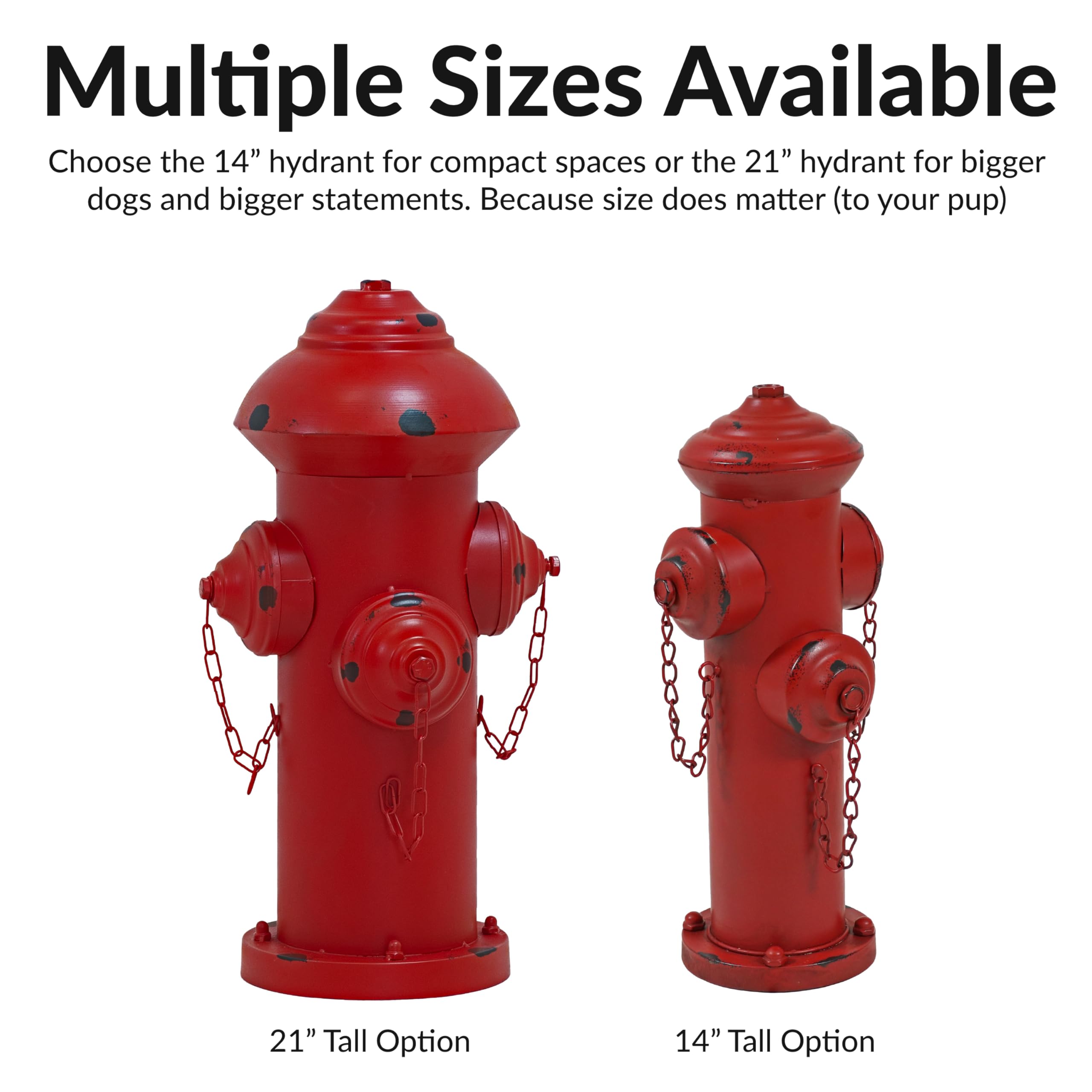 Sunnydaze hydrant placed in lawn to create a dedicated potty zone