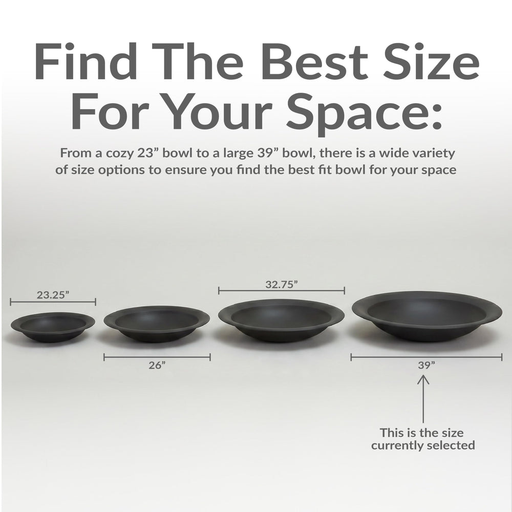 Sunnydaze bowl set into a masonry ring showing custom build potential benefit