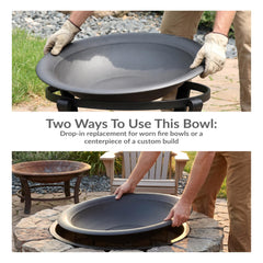 Sunnydaze side profile showing 6-inch height and shallow bowl benefit