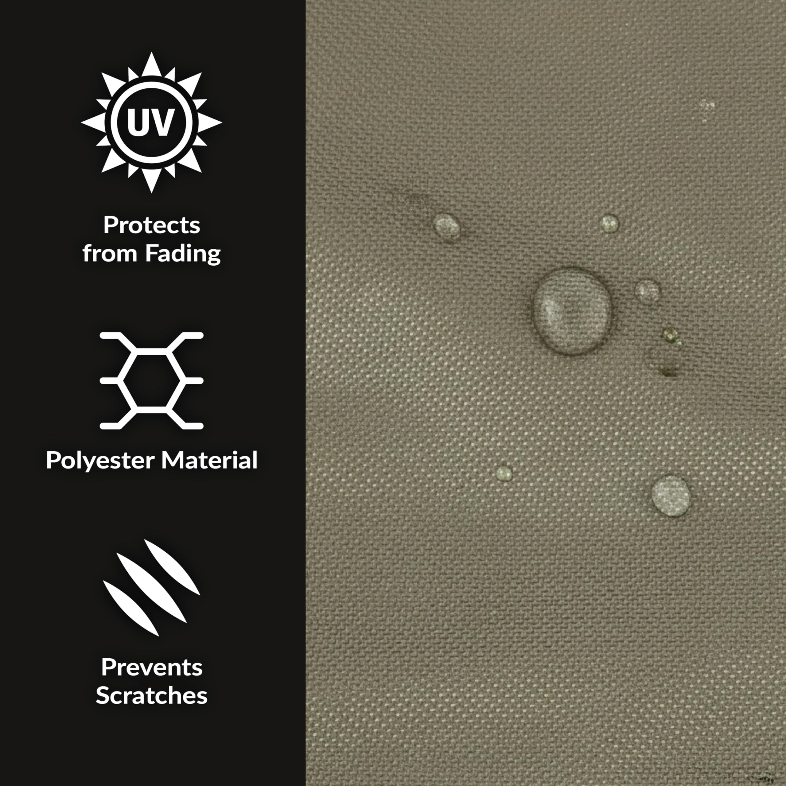 Sunnydaze close-up of 300D polyester fabric showing durable texture