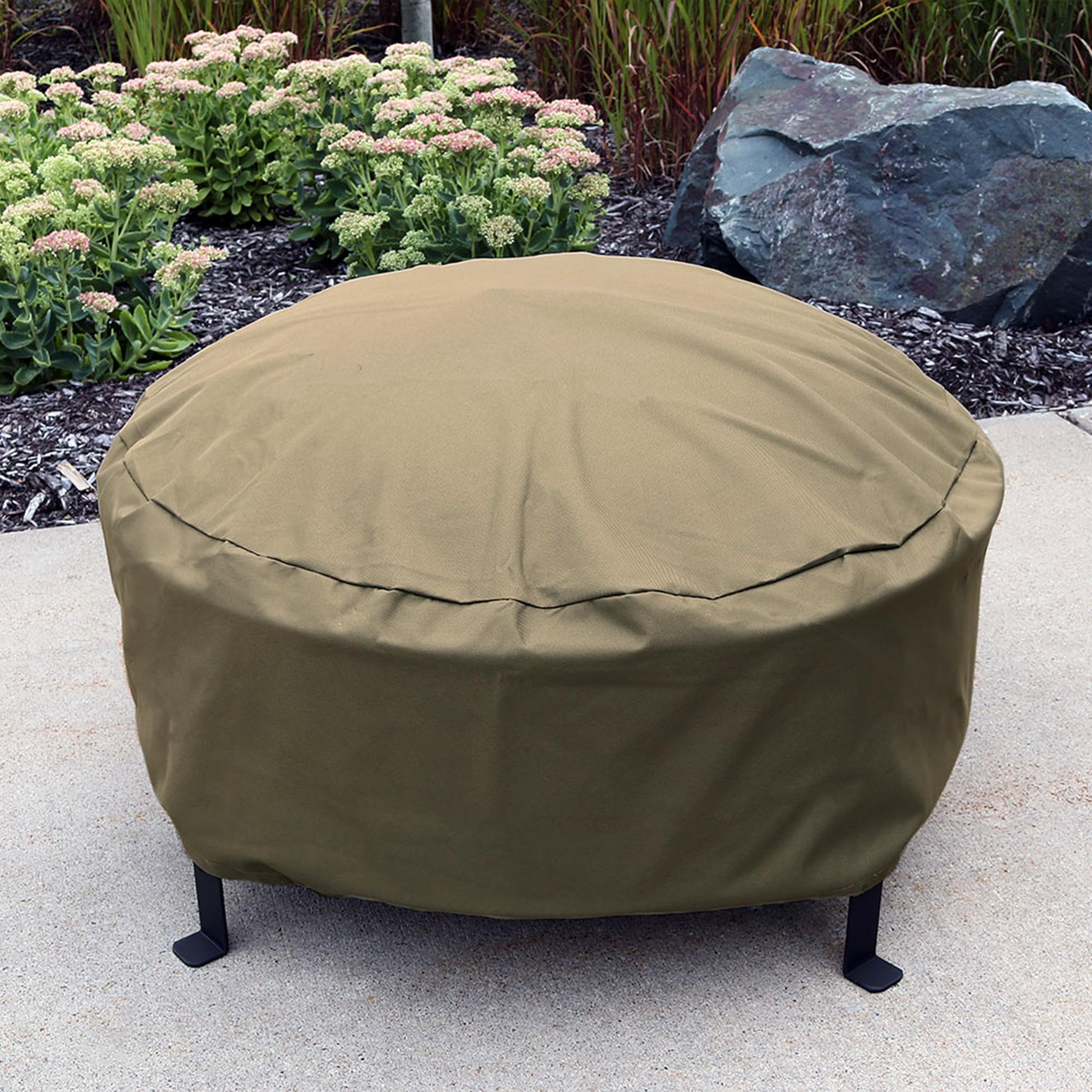 Sunnydaze cover neatly folded for compact storage and easy transport