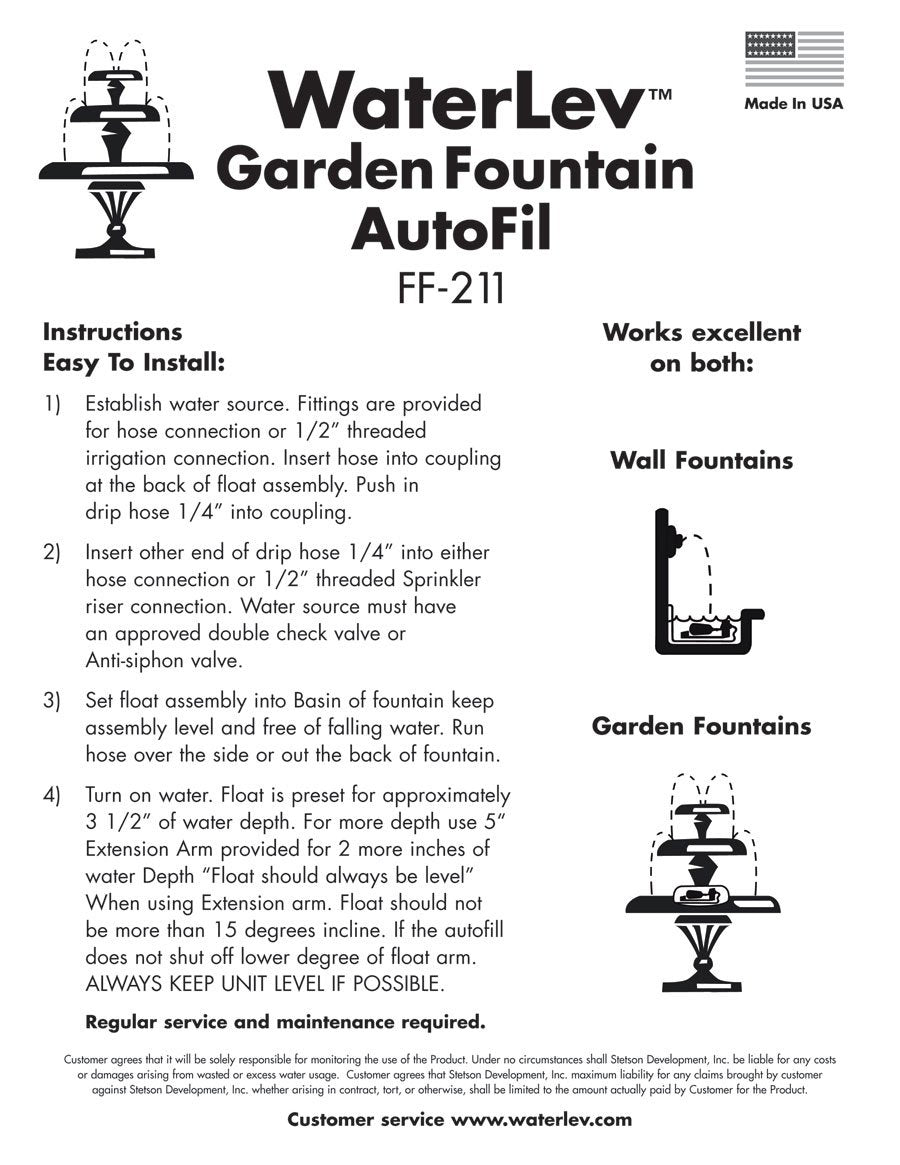 Sunnydaze close-up of float valve and stainless steel base highlighting durable outdoor construction