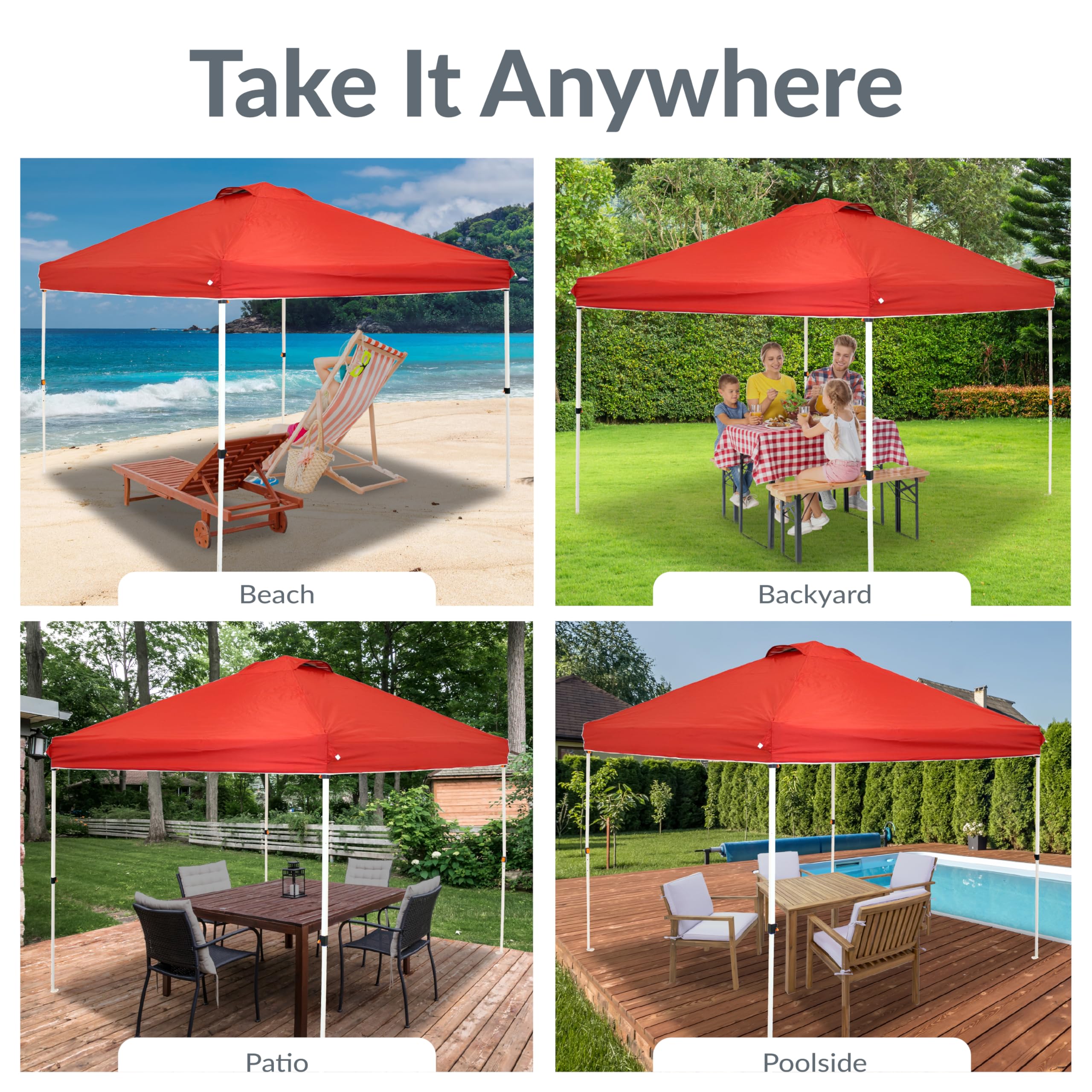 Sunnydaze folded for storage lightweight packability for travel