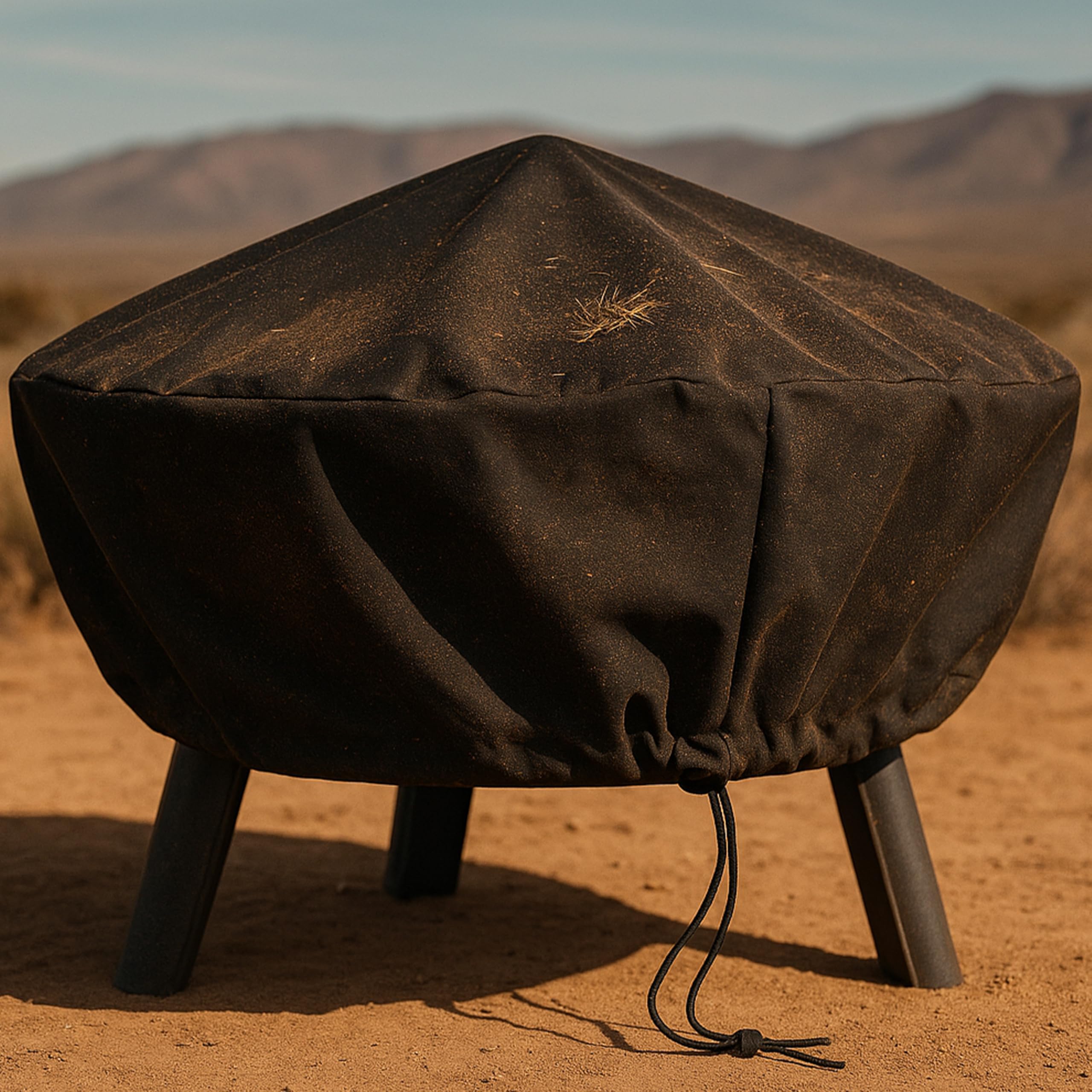 Sunnydaze cover folded for compact storage and easy transport