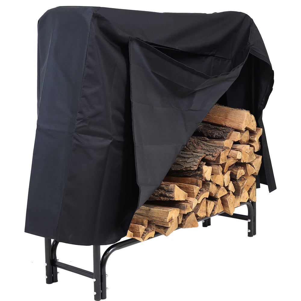 Sunnydaze folded cover ready for storage showing compact convenience