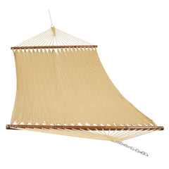 Sunnydaze hammock front view showing full size and setup benefit