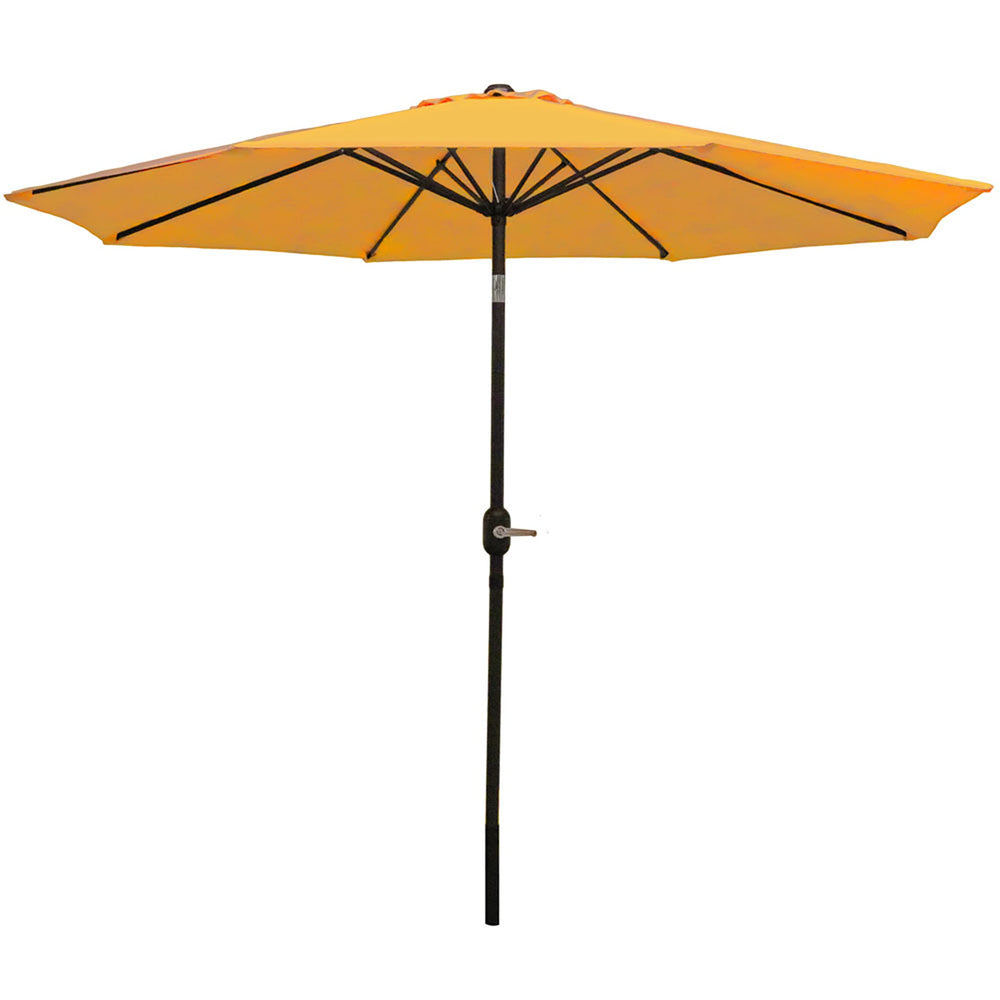 Sunnydaze front view gold canopy providing broad shade and style