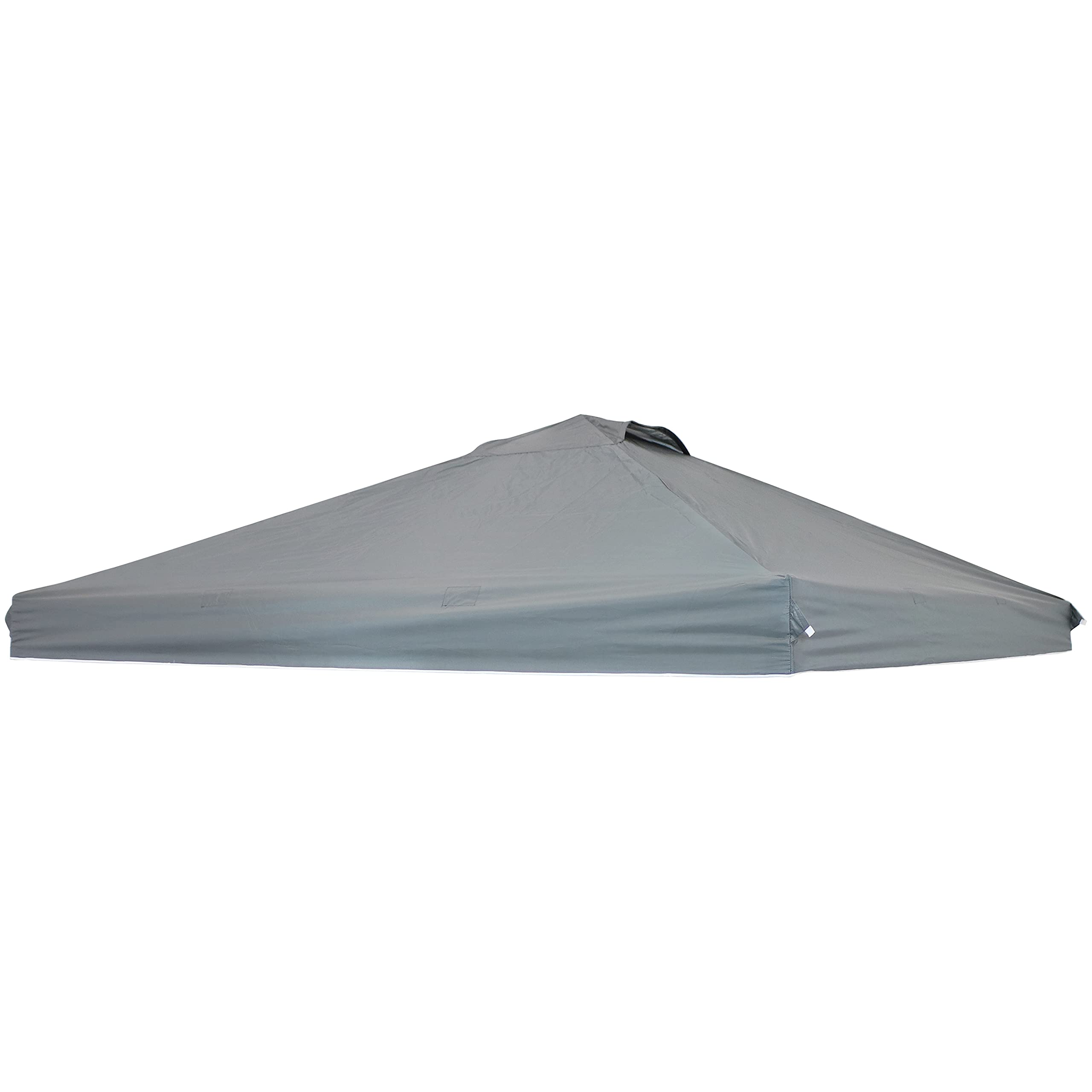 Sunnydaze front view gray canopy top showing coverage and clean lines for events