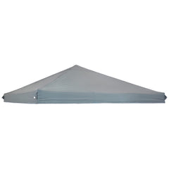Sunnydaze front view of gray canopy top showing full coverage benefit