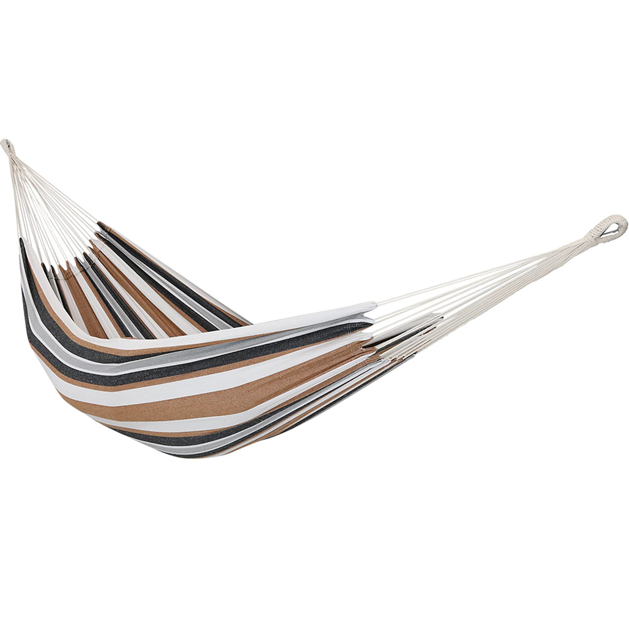 Sunnydaze front view of hammock showing full spread and inviting comfort