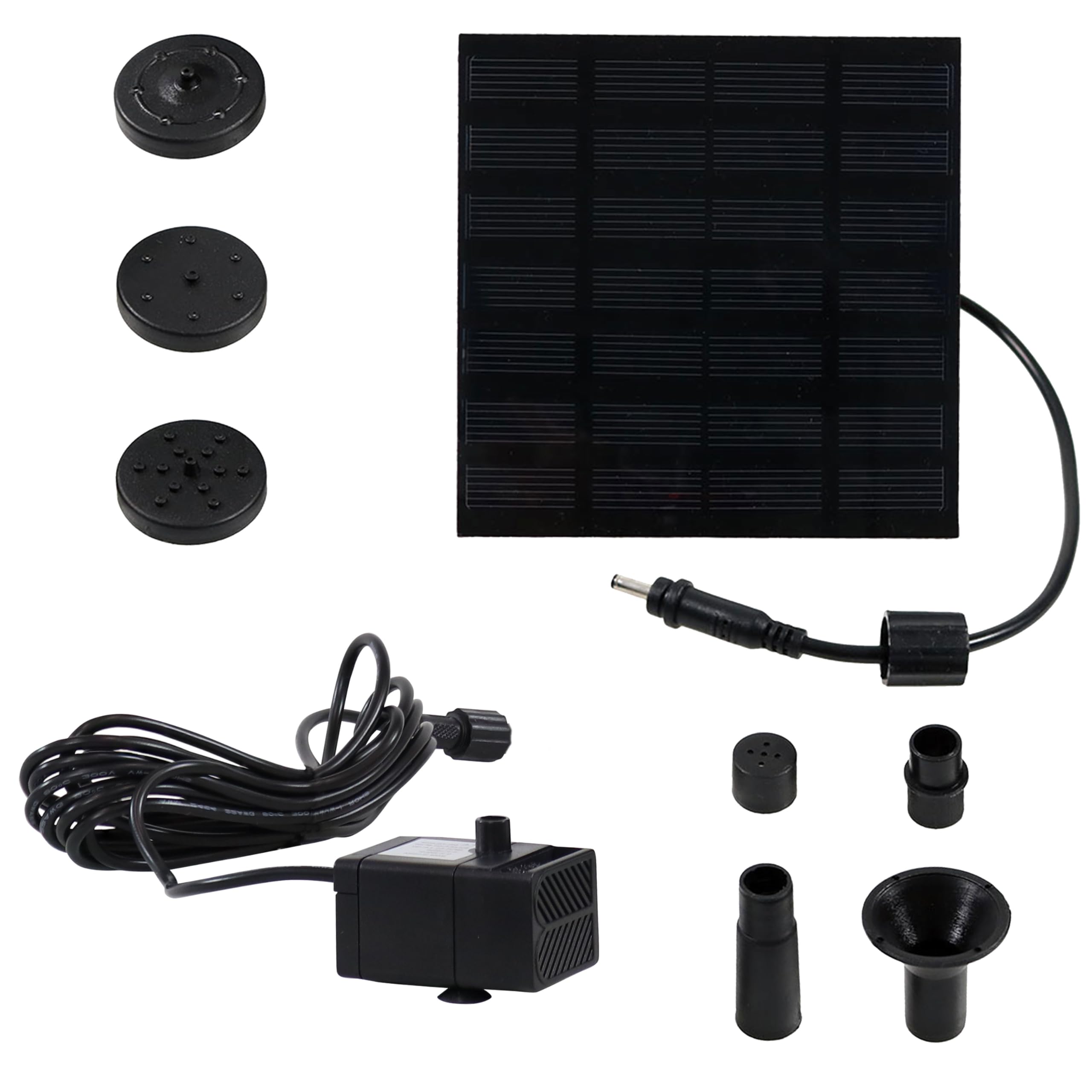 Sunnydaze front view showing pump and panel for easy outdoor installation