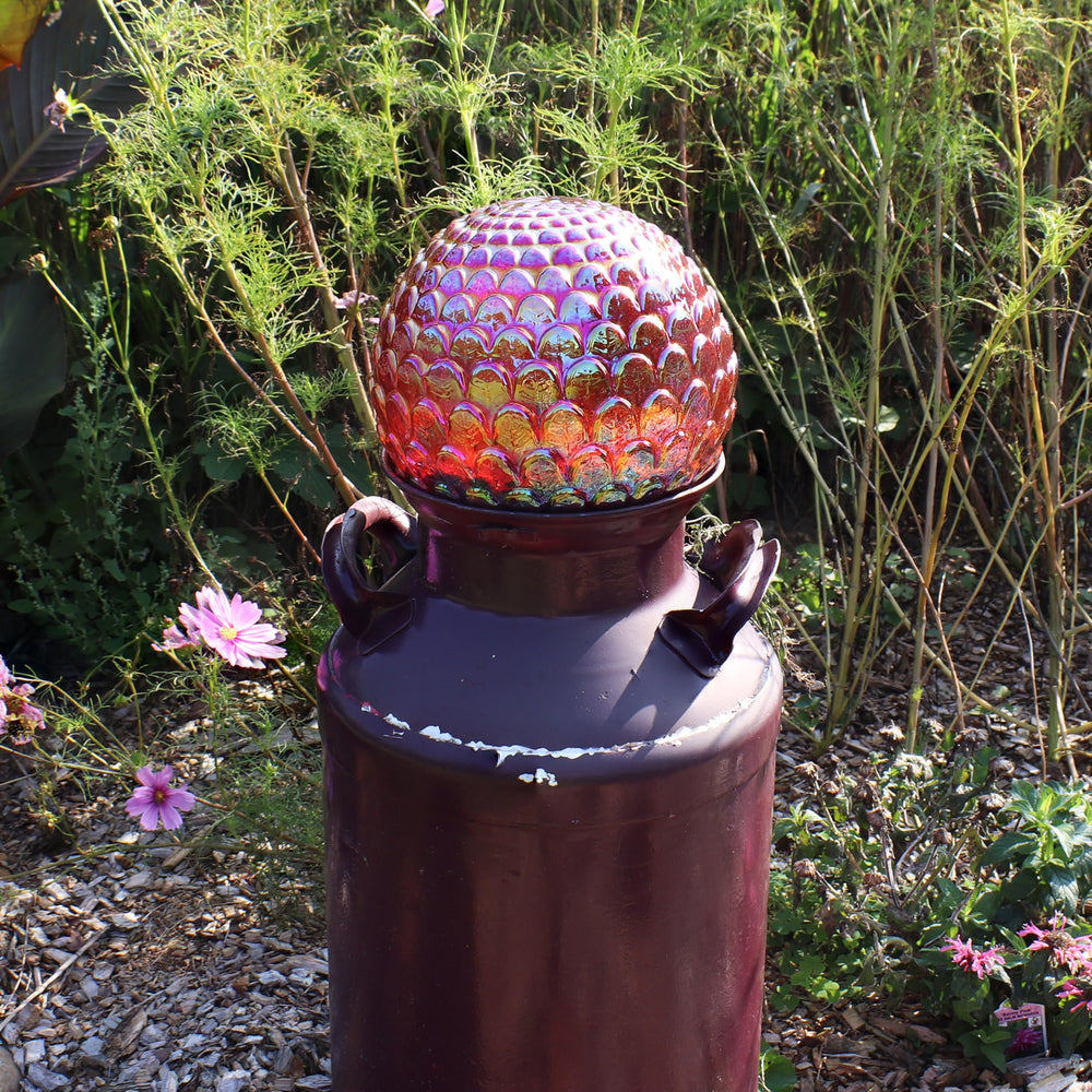 Sunnydaze side profile of sphere showing smooth round shape and decorative appeal