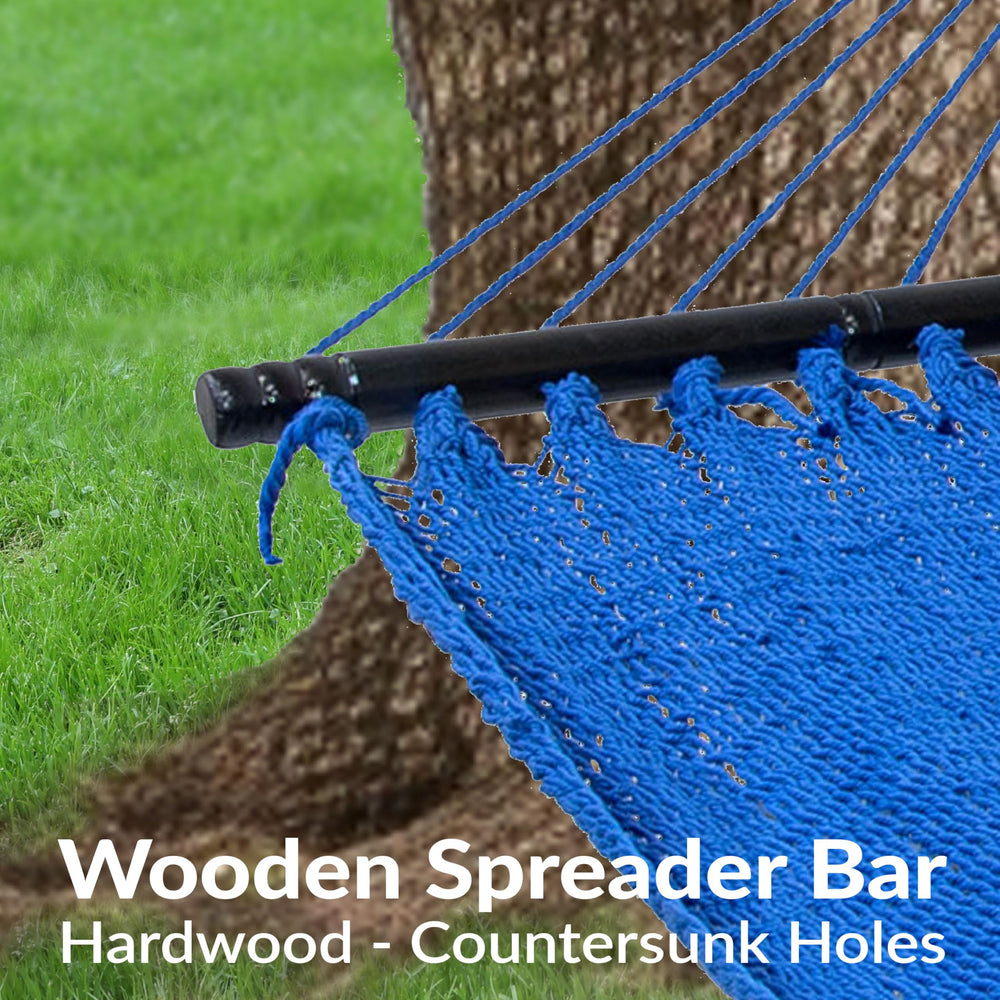 Sunnydaze close-up of soft-spun polyester rope highlighting durable weather-resistant texture