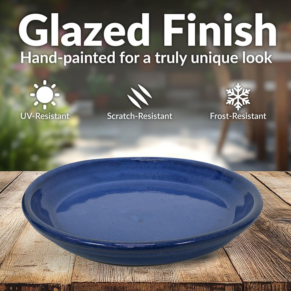 Sunnydaze Decor close-up of glaze showing rich color and durable finish