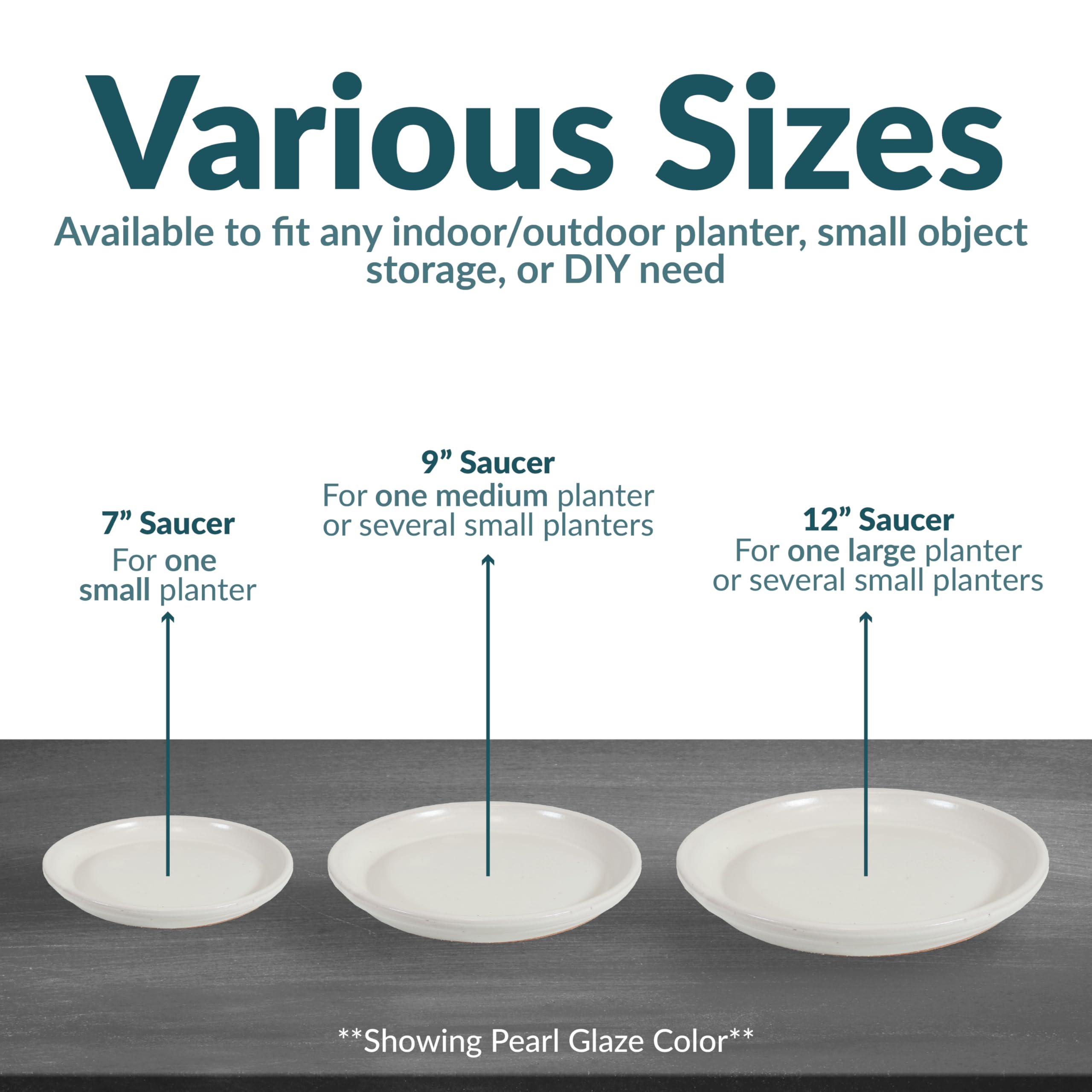 Sunnydaze Decor side profile showing saucer edge and sturdy ceramic feel