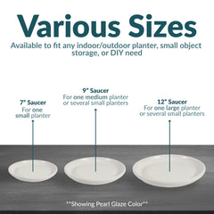 Sunnydaze Decor side profile showing saucer edge and sturdy ceramic feel