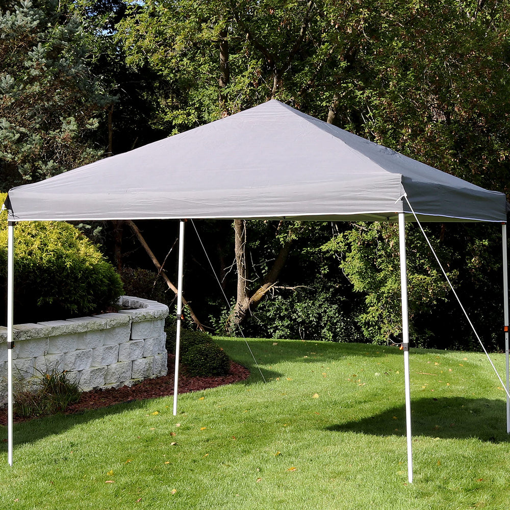 Sunnydaze canopy used as market booth shelter for vendor comfort
