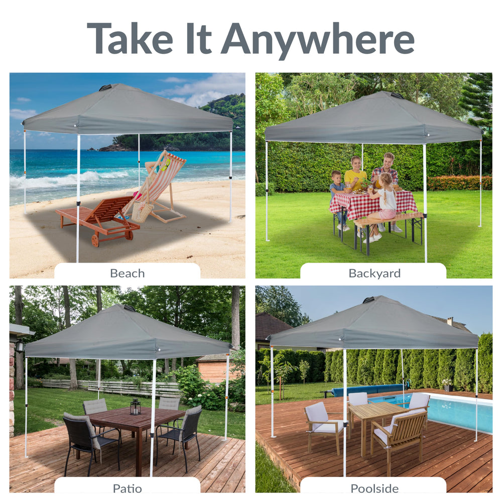 Sunnydaze canopy top in use at a market booth providing shade and professional look