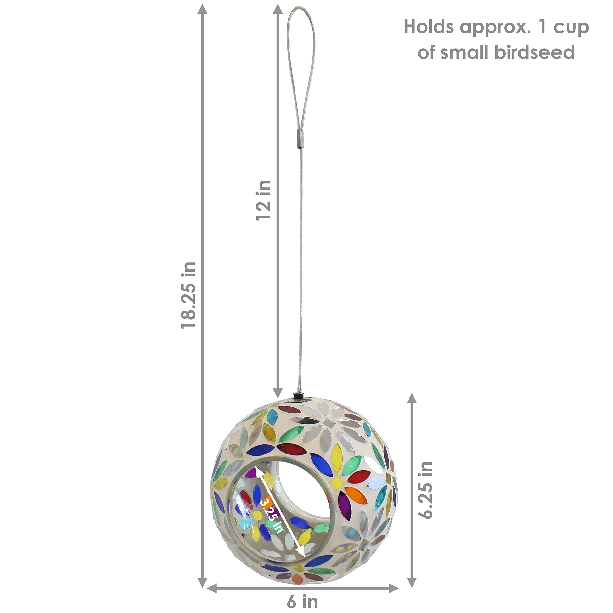 Sunnydaze feeder in use with small bird perched, encourages repeat visits