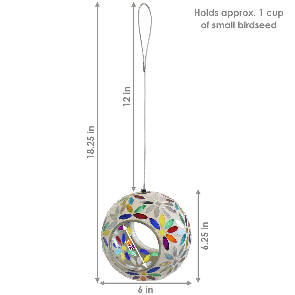 Sunnydaze feeder in use with small bird perched, encourages repeat visits