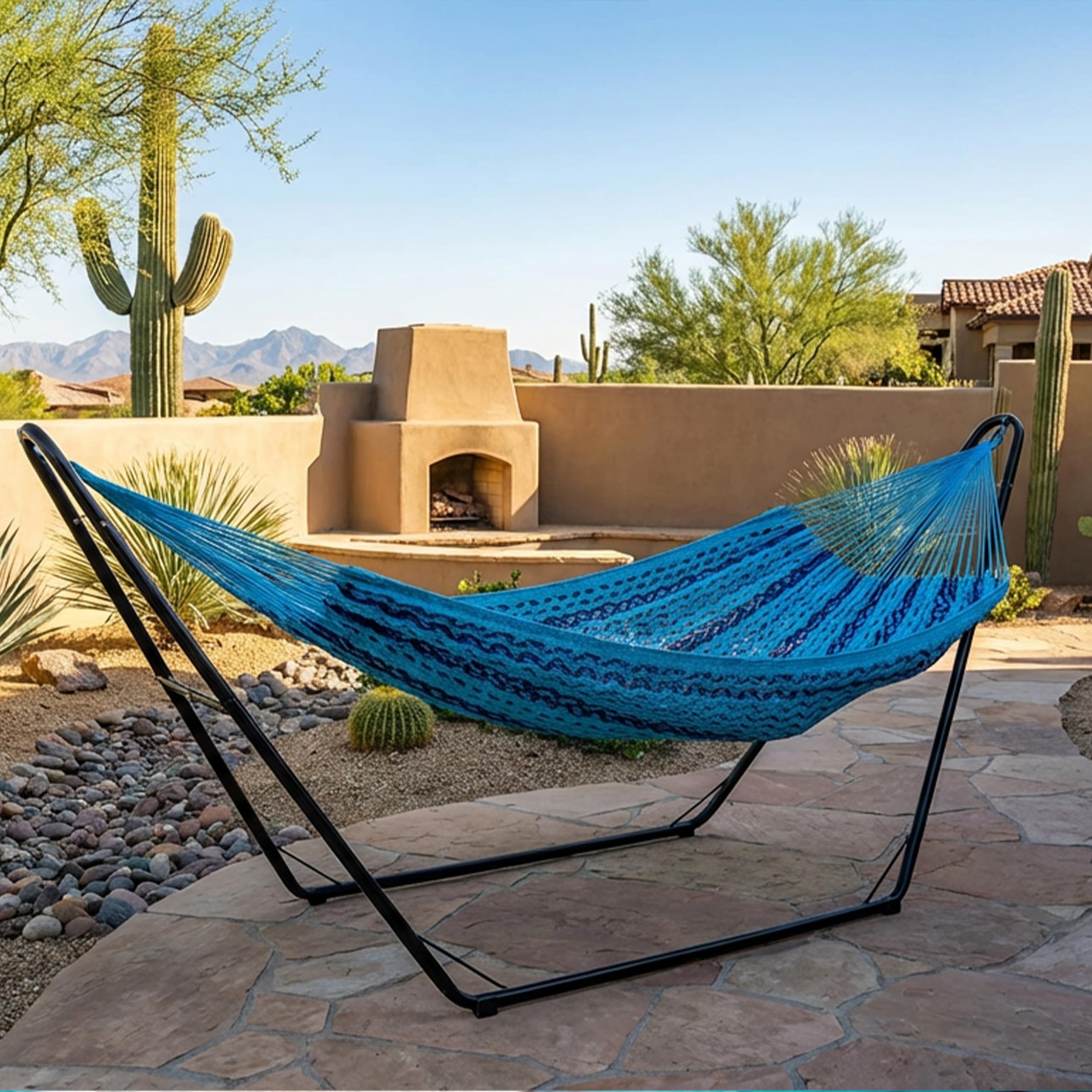 Sunnydaze Mayan couple napping in hammock showing family comfort benefit