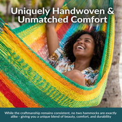 Sunnydaze Mayan XXL close-up of handwoven knots highlighting durable craftsmanship