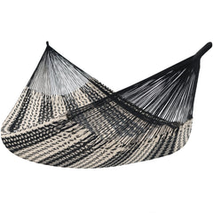 Sunnydaze front view of XXL hammock showing full width and style, inviting comfort