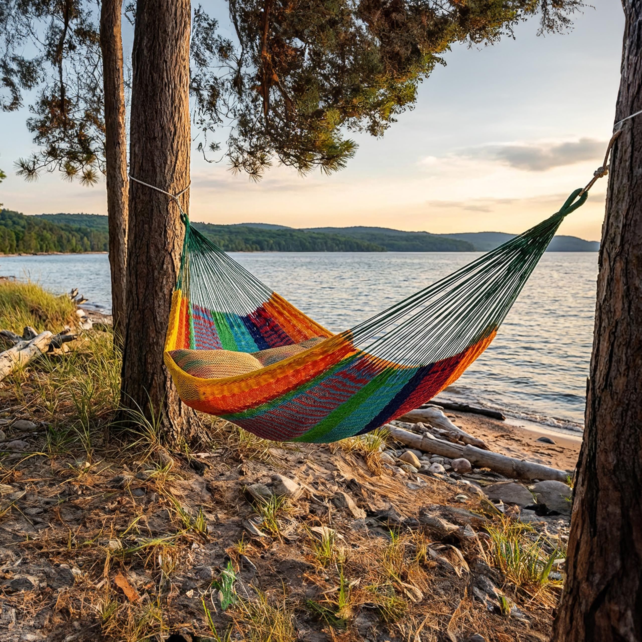 Sunnydaze Mayan XXL folded and packed showcasing portability for trips