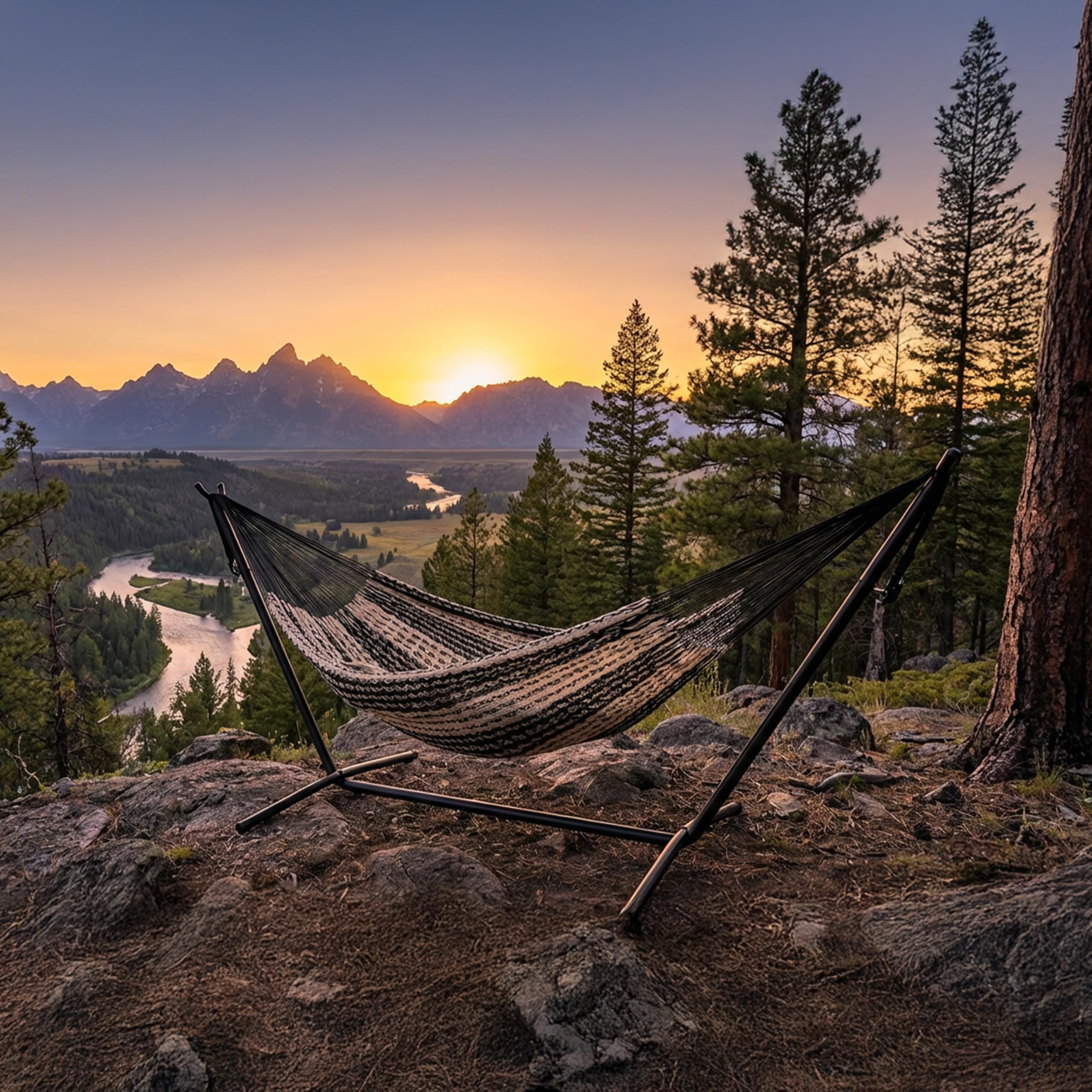 Sunnydaze hammock on patio showing style and relaxation for outdoor living spaces