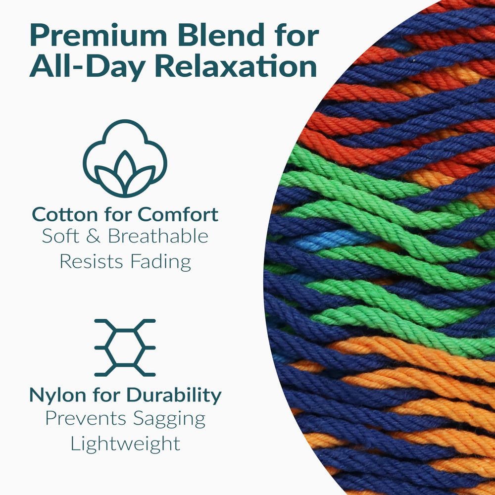 Sunnydaze Mayan XXL cord weave texture showing breathable comfort and support