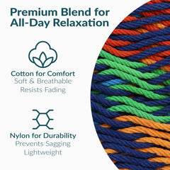 Sunnydaze Mayan XXL cord weave texture showing breathable comfort and support