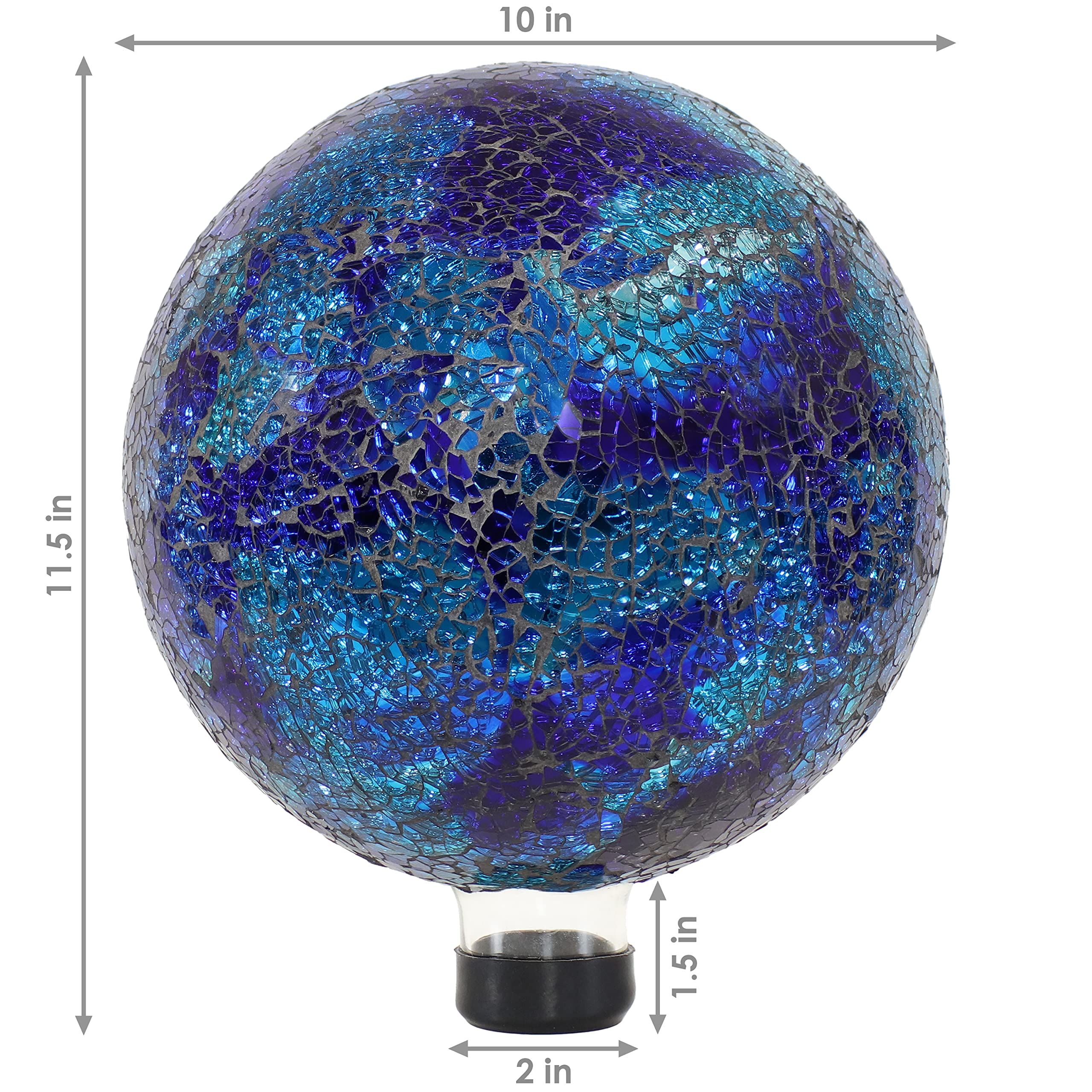 Sunnydaze globe nestled among flowers adding sparkle and color contrast