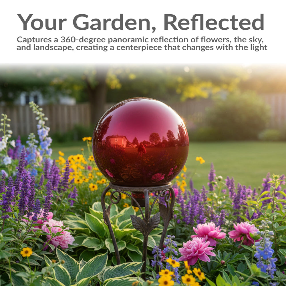 Sunnydaze gazing ball stem and rubber tip protecting stand contact
