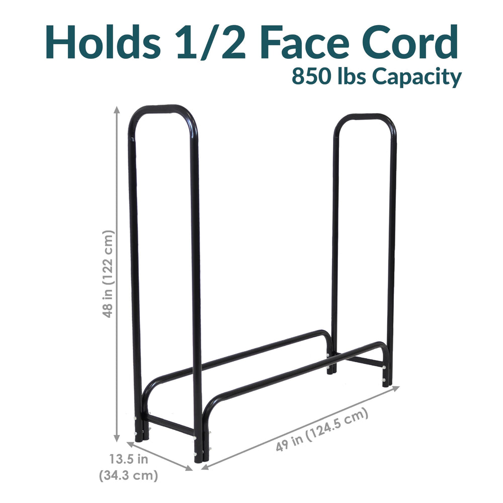Sunnydaze scale comparison with person highlighting rack capacity and size