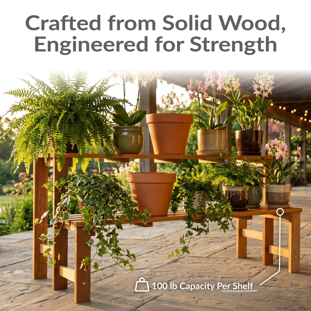Sunnydaze Decor side profile showing leg connection for stable four-point support