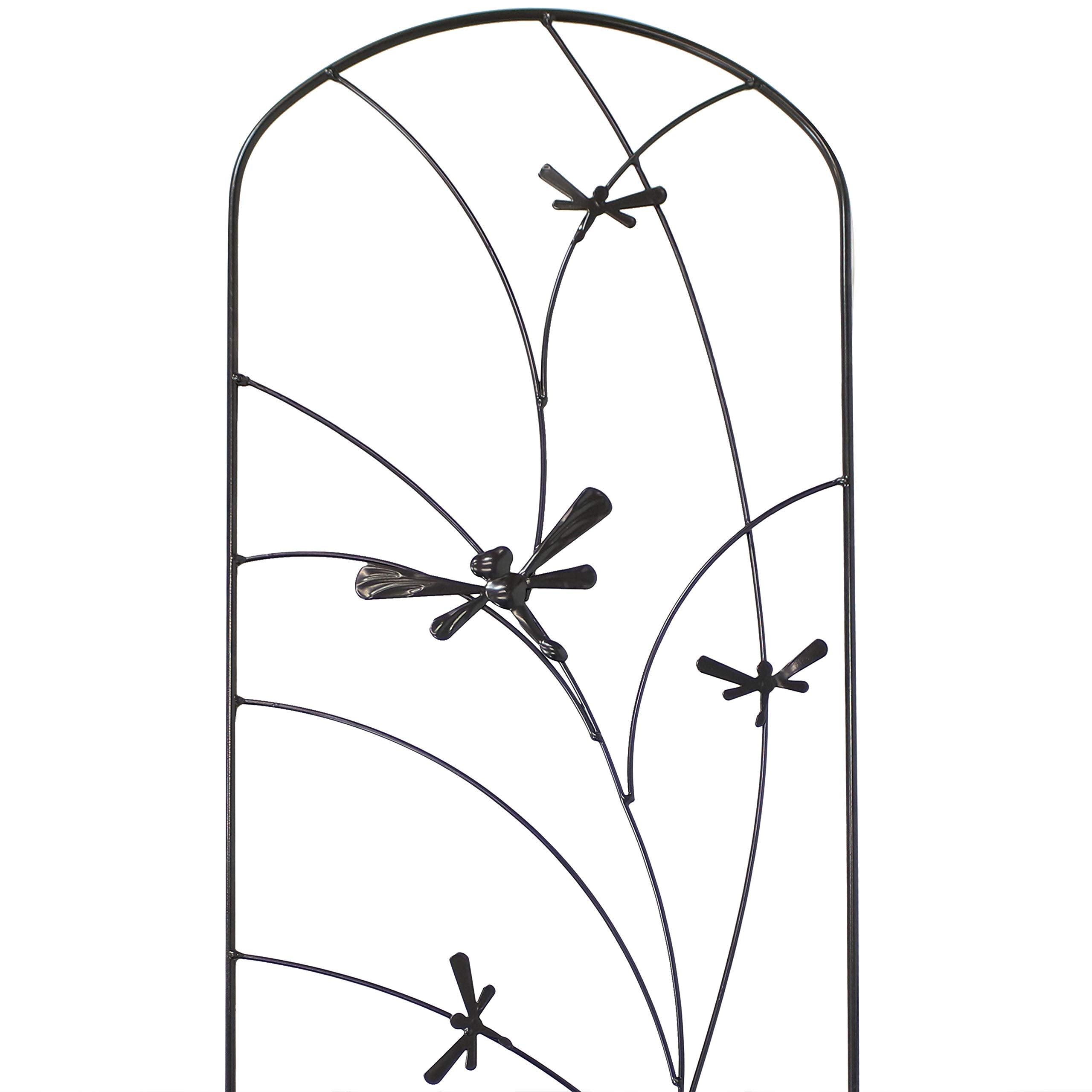 Sunnydaze side profile showing 0.25-inch steel thickness for durable plant support
