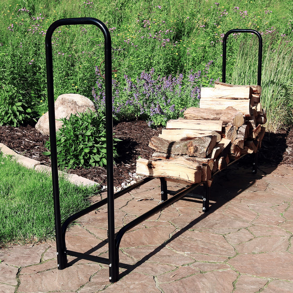 Sunnydaze Decor with person beside rack showing scale and easy reach benefits